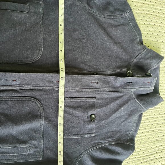 Banana Republic Men’s Zip-Up Jacket – Large (Navy with Red Stripe Lining) - Picture 3 of 3